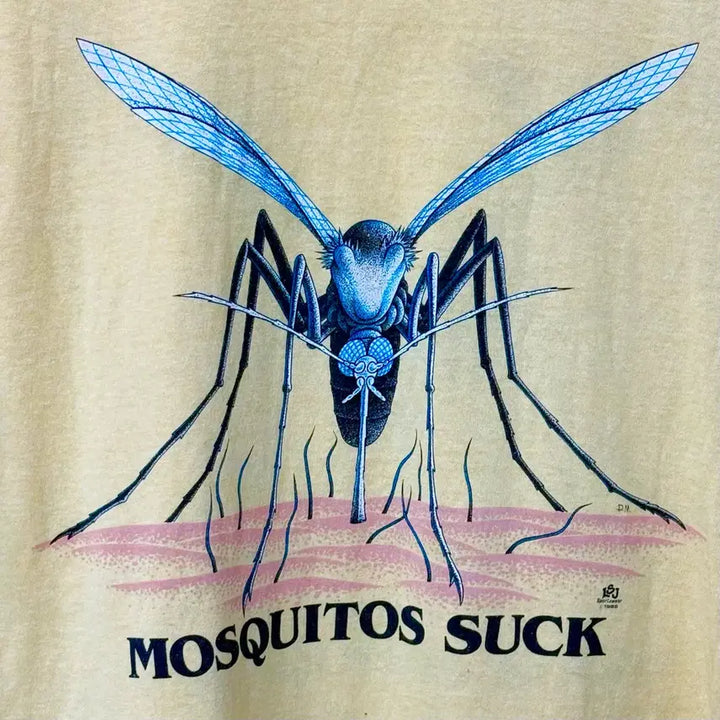 [BUNJANG] 80s Jerzees by Russell Mosquitos Suck Graphic T-Shirt / 80s 저지스 바이 러셀 빈티지 티셔츠