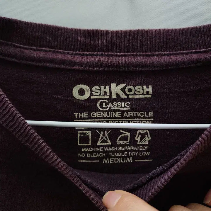[BUNJANG] Oshkosh Purple Short-Sleeve Casual T-Shirt Medium / OSHKOSH 오시코시 빈티지 캐주얼 퍼플 반팔 티 MEDIUM