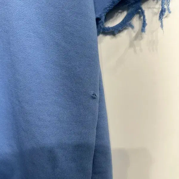 [BUNJANG] Acosse Studio Space Custom Damage Short Sleeve T-Shirt Blue / 1 아코스튜디오스페이스 커스텀 데미지 반팔 티셔츠 블루