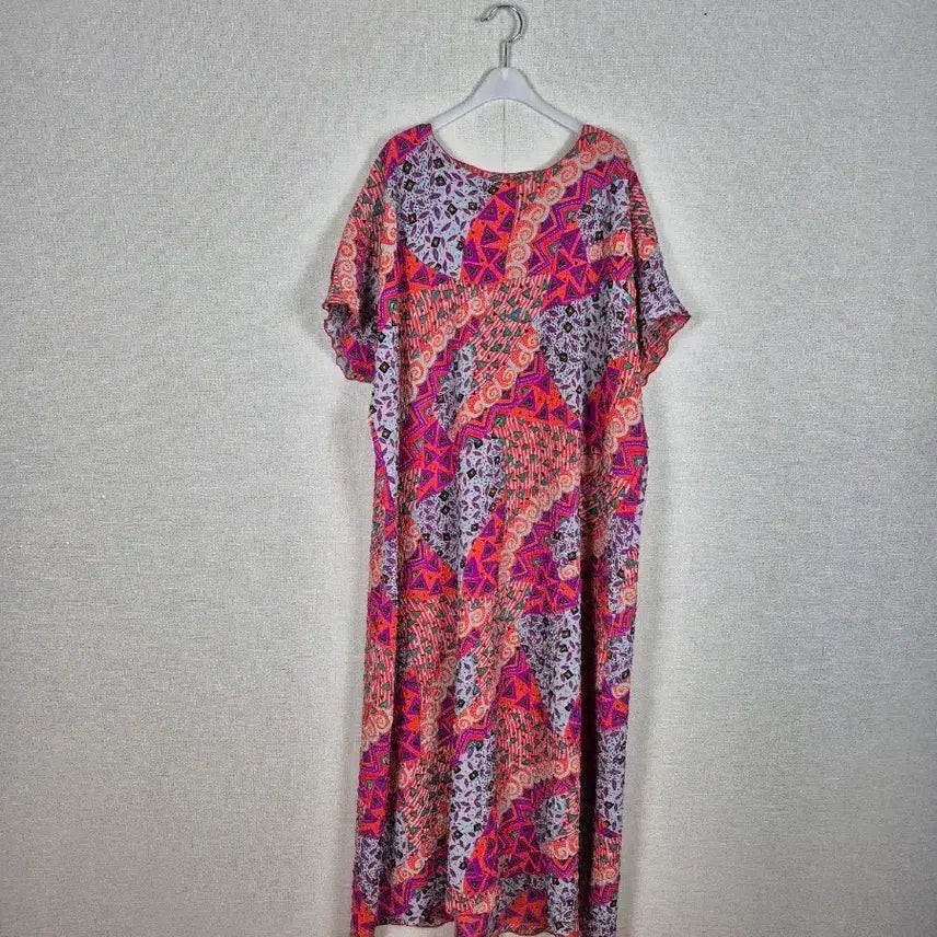 [BUNJANG] Patterned Pleated Dress / 