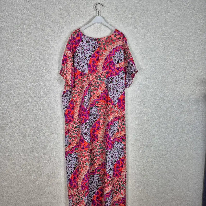 [BUNJANG] Patterned Pleated Dress / 