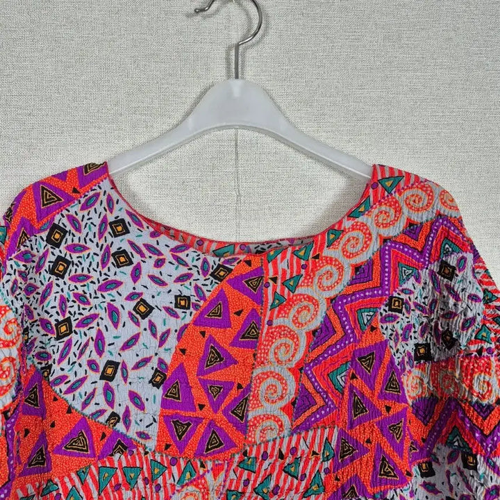 [BUNJANG] Patterned Pleated Dress / 
