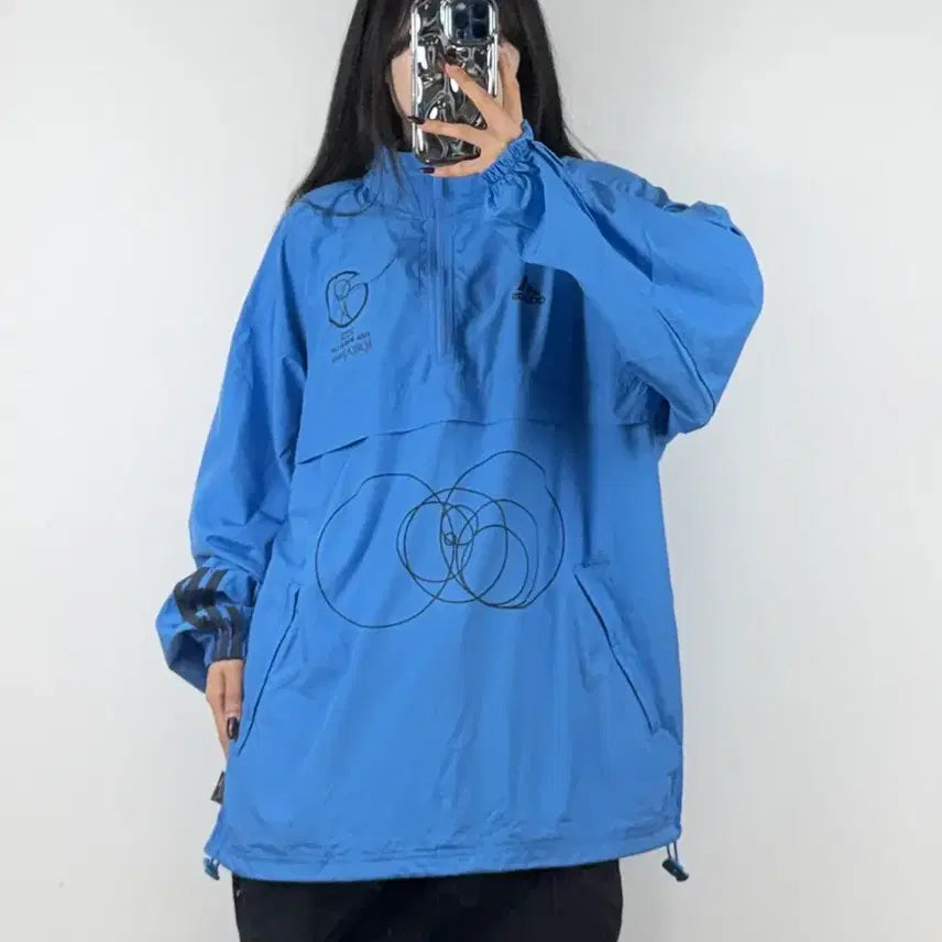 [BUNJANG] Adidas 2002 Korea-Japan World Cup Anorak Blue M / 아디다스 2002 한일 월드컵 아노락 블루  E60