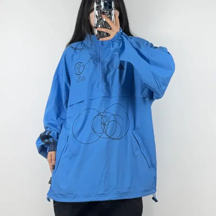 [BUNJANG] Adidas 2002 Korea-Japan World Cup Anorak Blue M / 아디다스 2002 한일 월드컵 아노락 블루  E60