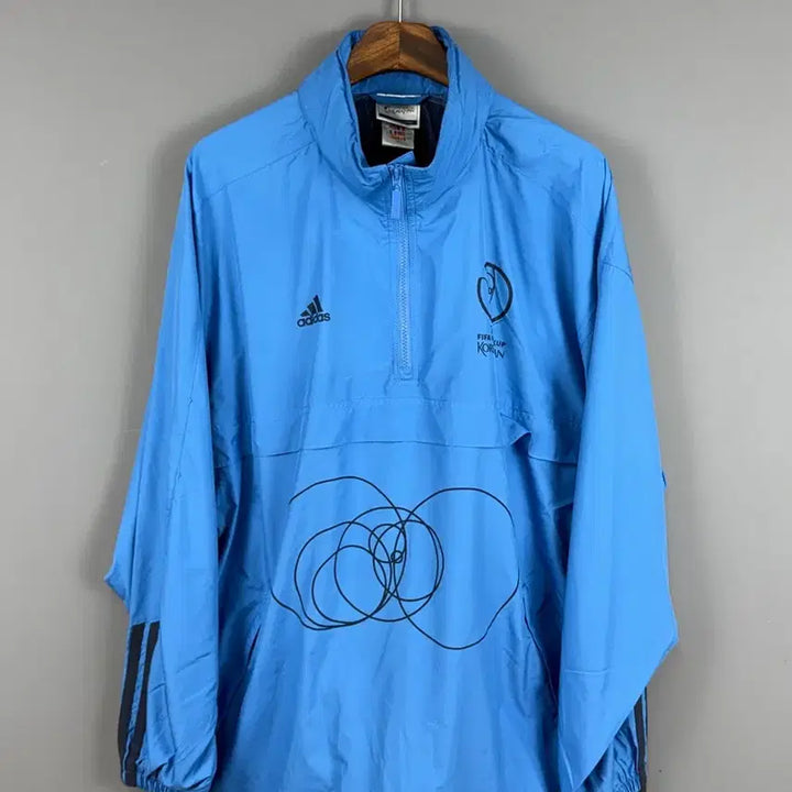 [BUNJANG] Adidas 2002 Korea-Japan World Cup Anorak Blue M / 아디다스 2002 한일 월드컵 아노락 블루  E60
