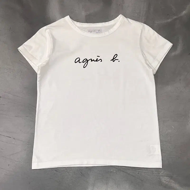 [BUNJANG] Agnes b. Logo Short Sleeve T-Shirt / 아네스베 로고 반팔티 y16505