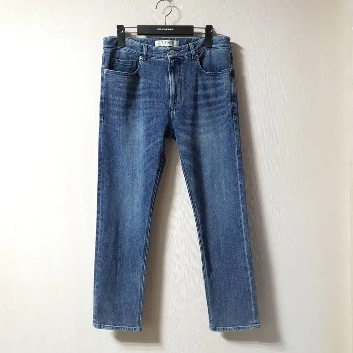 [BUNJANG] Time Homme Slim Fit Cropped Denim Pants / 타임 옴므 time 크롭 슬림핏 데님 팬츠 84-98사이즈 정품