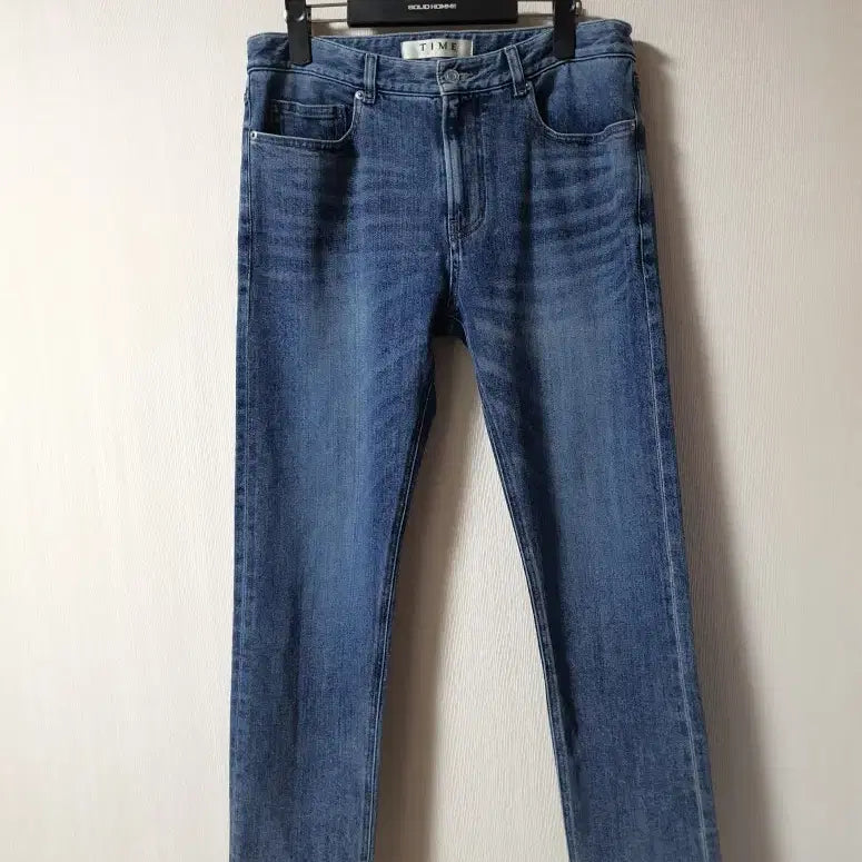 [BUNJANG] Time Homme Slim Fit Cropped Denim Pants / 타임 옴므 time 크롭 슬림핏 데님 팬츠 84-98사이즈 정품