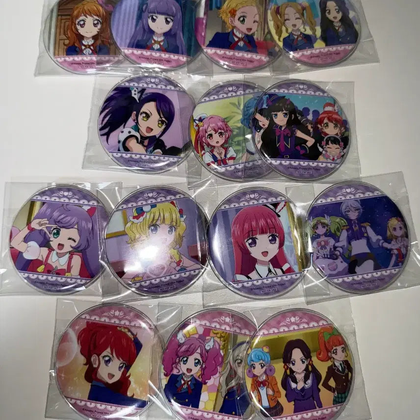 [BUNJANG] Stardust Parada Katsupara 8th &amp; 9th Week Tin Badges Bundle Set (14 pcs) + Bonus Akari Soranami / 스타파라 카츠파라 8주차 9주차 일괄(14개) +서비스특전 아카리 하늘