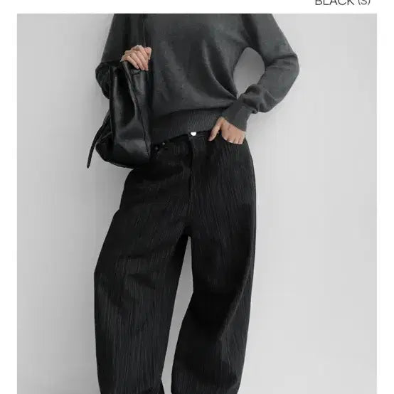 [BUNJANG] Manique Stripe Wide Pants - Size M / 매니크 스트라이프 와이드팬츠