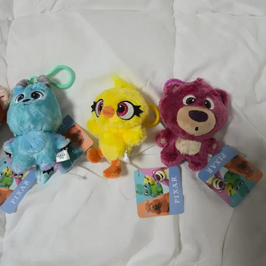 [BUNJANG] Disney Pixar Fluffy Keyring Doll Bundle / 픽사 인형 버니 디즈니 플러피 키링 랏소 더키 인형모음 열쇠고리