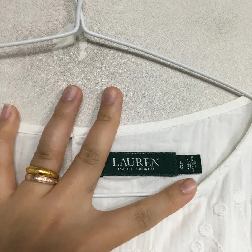 [BUNJANG] Ralph Lauren Polo Eyelet Lace Blouse L / 랄프로렌폴로 아일렛 레이스 블라우스 L