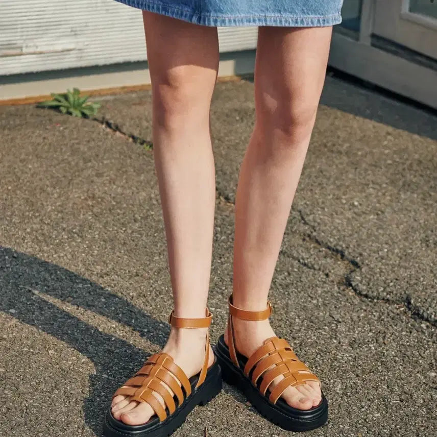 [BUNJANG] MARKMOK Unique Fisherman Strap Sandals 5cm / 마크모크 유니크 피셔맨 스트랩 샌들 5cm