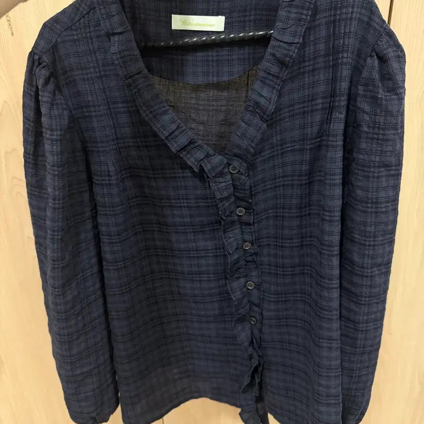 [BUNJANG] Without Summer Shirring Ruffle Blouse / 위드아웃썸머 셔링 러플 블라우스