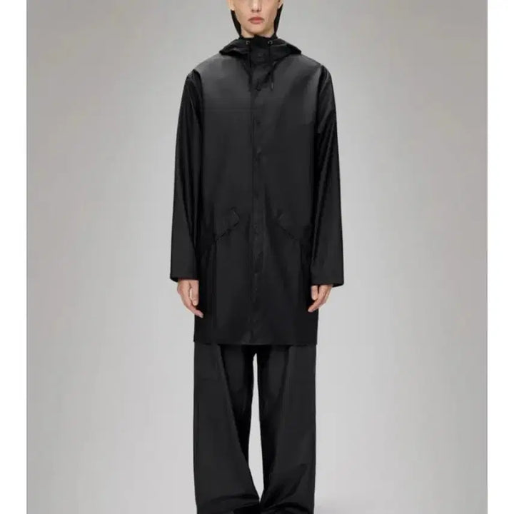 [BUNJANG] RAINS Long Jacket Black / 레인스 레인코트 롱 자켓 블랙