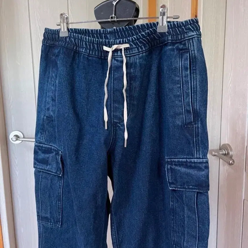 [BUNJANG] Carhartt Blue Jogger Pants L / L 커버낫 청 조거바지 공용