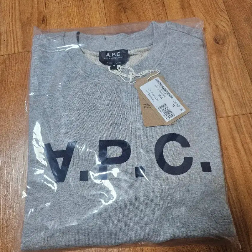 [BUNJANG] A.P.C. Logo Sweatshirt Grey M / A.P.C. 로고 맨투맨 티셔츠 그레이 M