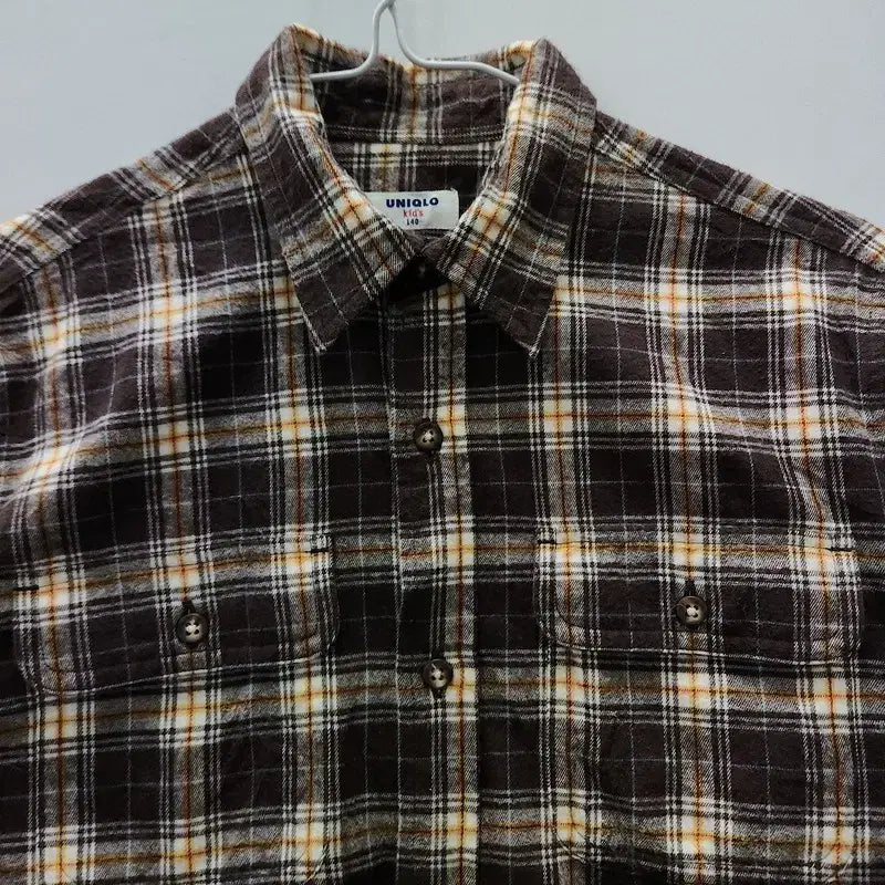 [BUNJANG] Uniqlo Vintage Flannel Check Shirt Brown / UNIQLO 유니클로 빈티지 플란넬 체크 브라운 셔츠