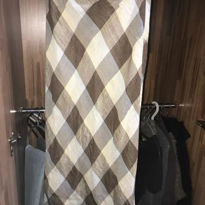 [BUNJANG] Vintage Brown Check Mori Girl Skirt / 일본빈티지 브라운 체크 스커트 모리걸 아구미