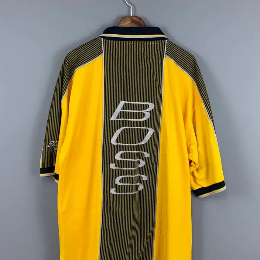 [BUNJANG] Boss 90s Vintage Half-Zip Short-Sleeve Polo Shirt XL / 보스 90s 빈티지 반팔 하프집업 폴로 셔츠 E64