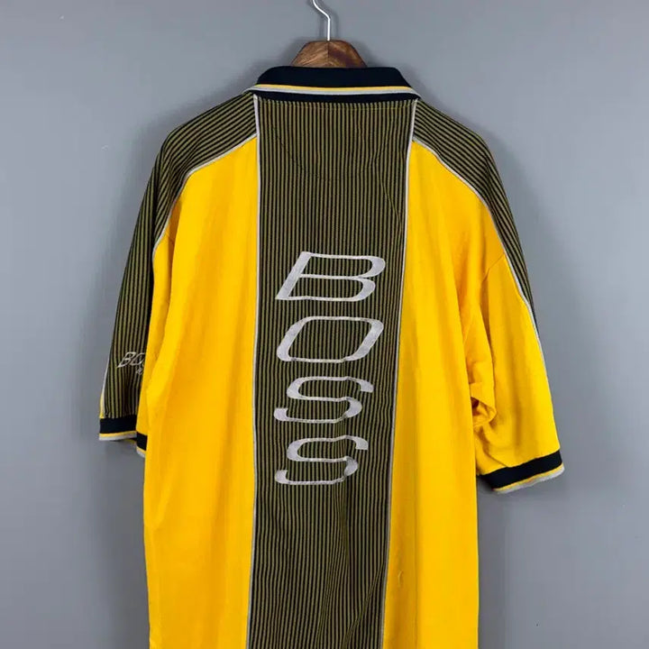 [BUNJANG] Boss 90s Vintage Half-Zip Short-Sleeve Polo Shirt XL / 보스 90s 빈티지 반팔 하프집업 폴로 셔츠 E64