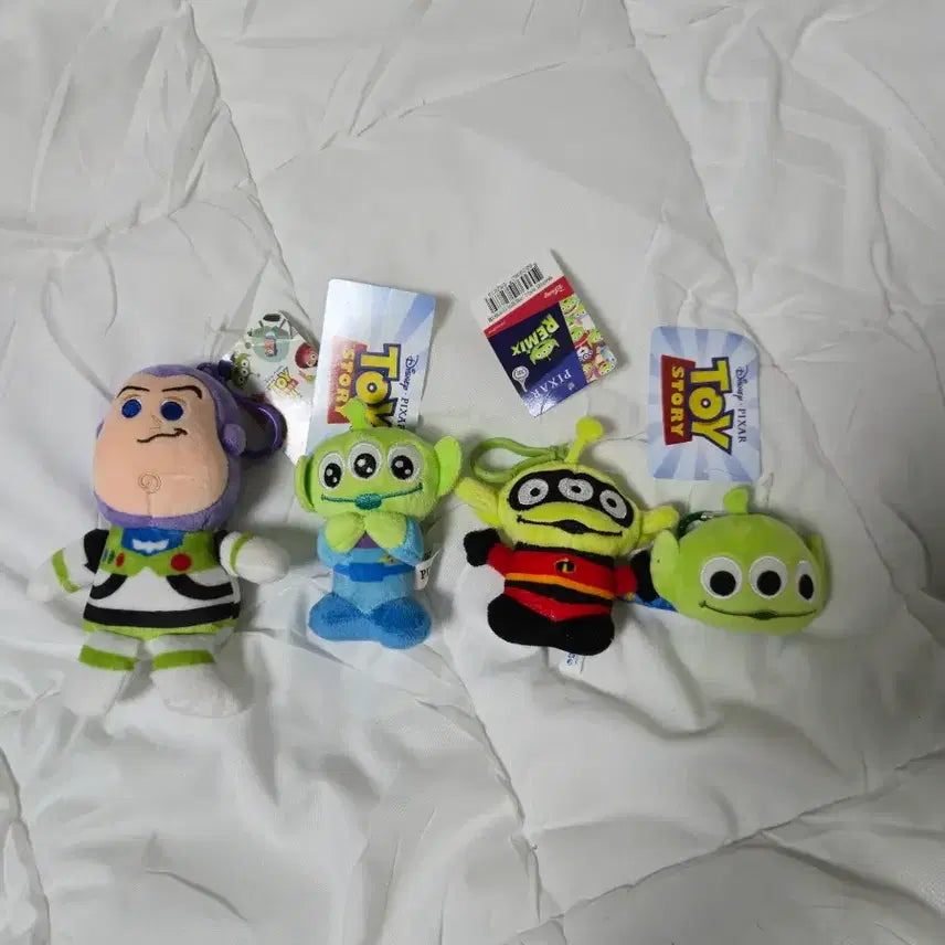 [BUNJANG] Toy Story Buzz Lightyear Alien Bag Charm Keychain Set / 인형모음 토이스토리 버즈 외계인 가방걸이 캐릭터 열쇠고리