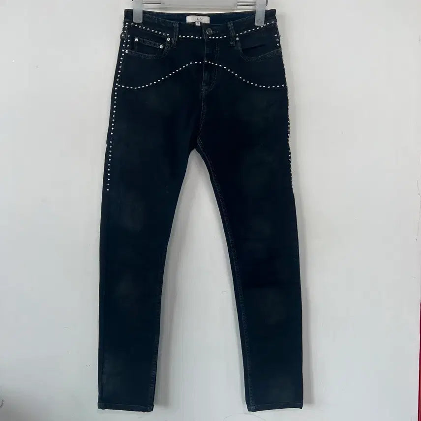 [BUNJANG] IRO Studded Black Denim Pants / IRO 스터드 블랙 데님 팬츠