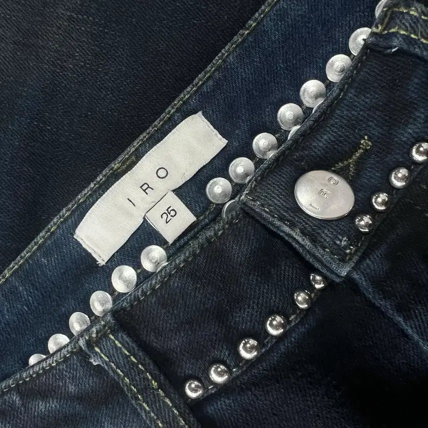 [BUNJANG] IRO Studded Black Denim Pants / IRO 스터드 블랙 데님 팬츠