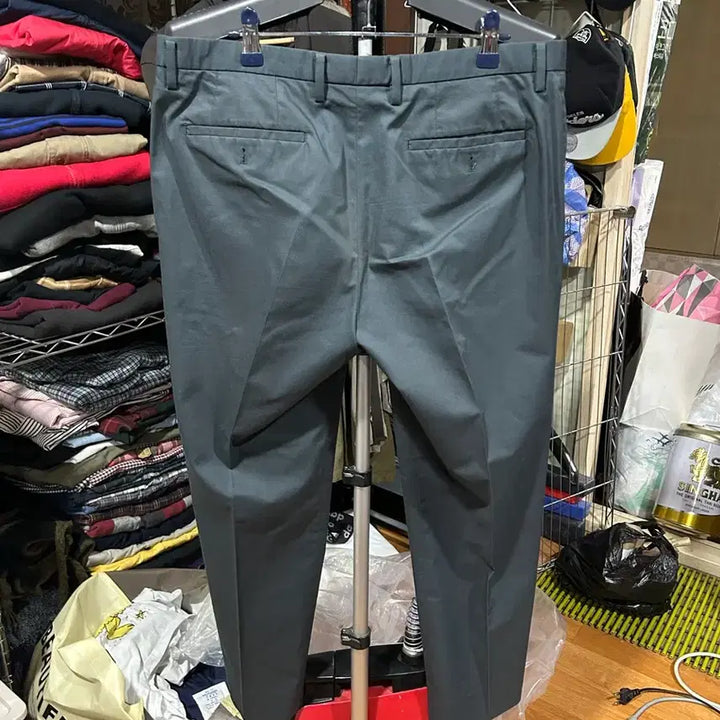 [BUNJANG] Solid Homme Charcoal Poly Pants / [34] 솔리드옴므 차콜 폴리 팬츠