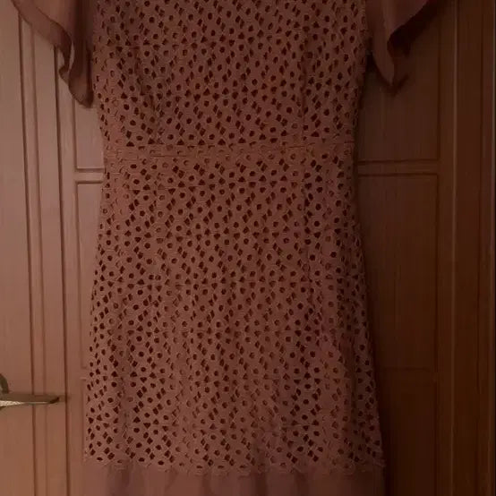 [BUNJANG] SJSJ Midi Dress Lace Detail Coral / SJSJ 원피스