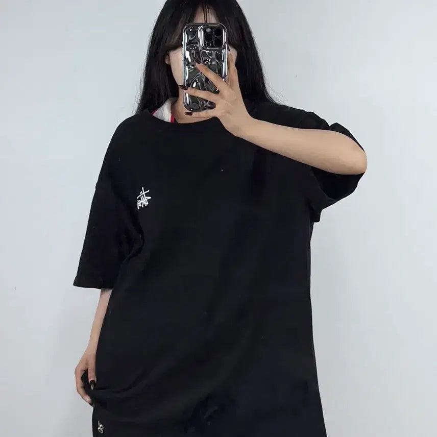 [BUNJANG] Stussy Basic Logo Short Sleeve T-Shirt Black XL / 스투시 베이직 스투시 반팔 티셔츠 블랙 E65