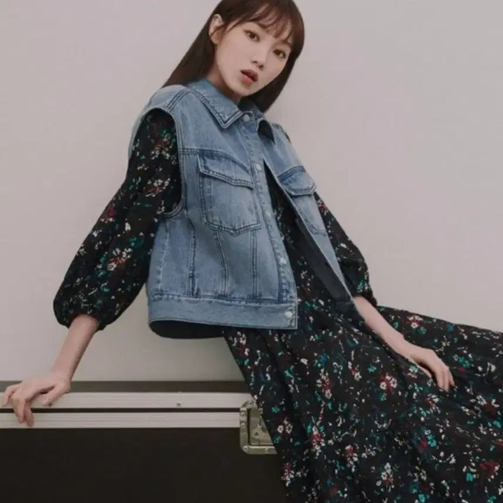 [BUNJANG] The Edge Denim Vest Size 55 / 더엣지 데님 베스트55