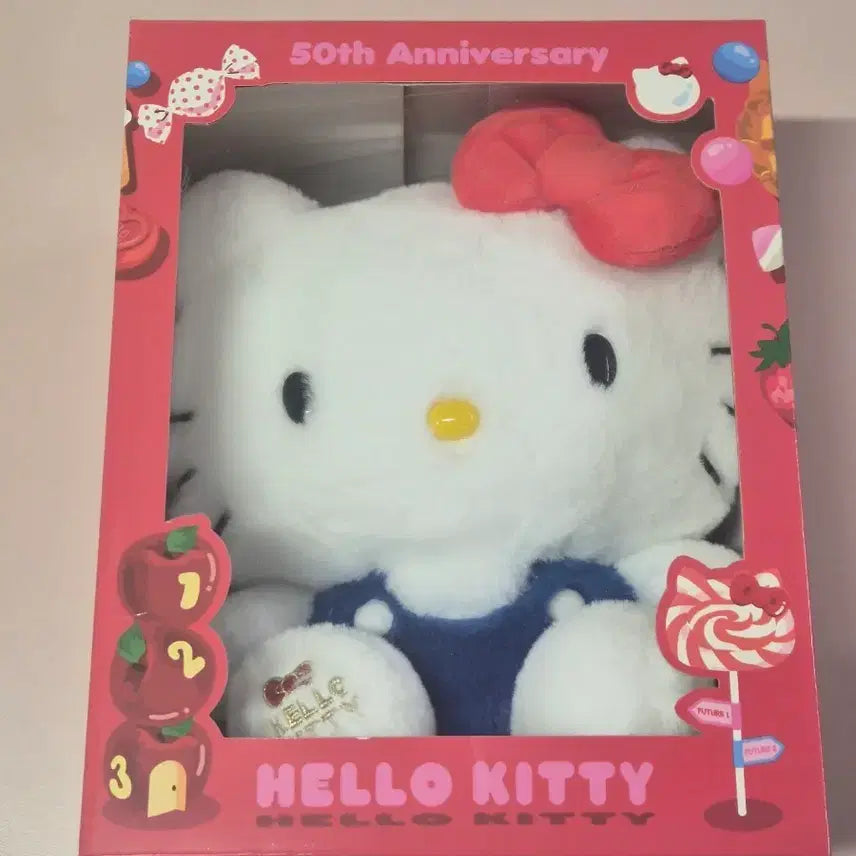 [BUNJANG] Sanrio Hello Kitty 50th Anniversary Limited Edition Plush Doll (Sealed) / [미개봉 새상품] 산리오 헬로키티 50주년 팝업 한정 인형