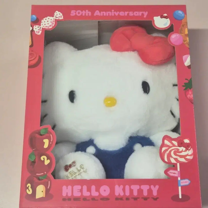 [BUNJANG] Sanrio Hello Kitty 50th Anniversary Limited Edition Plush Doll (Sealed) / [미개봉 새상품] 산리오 헬로키티 50주년 팝업 한정 인형
