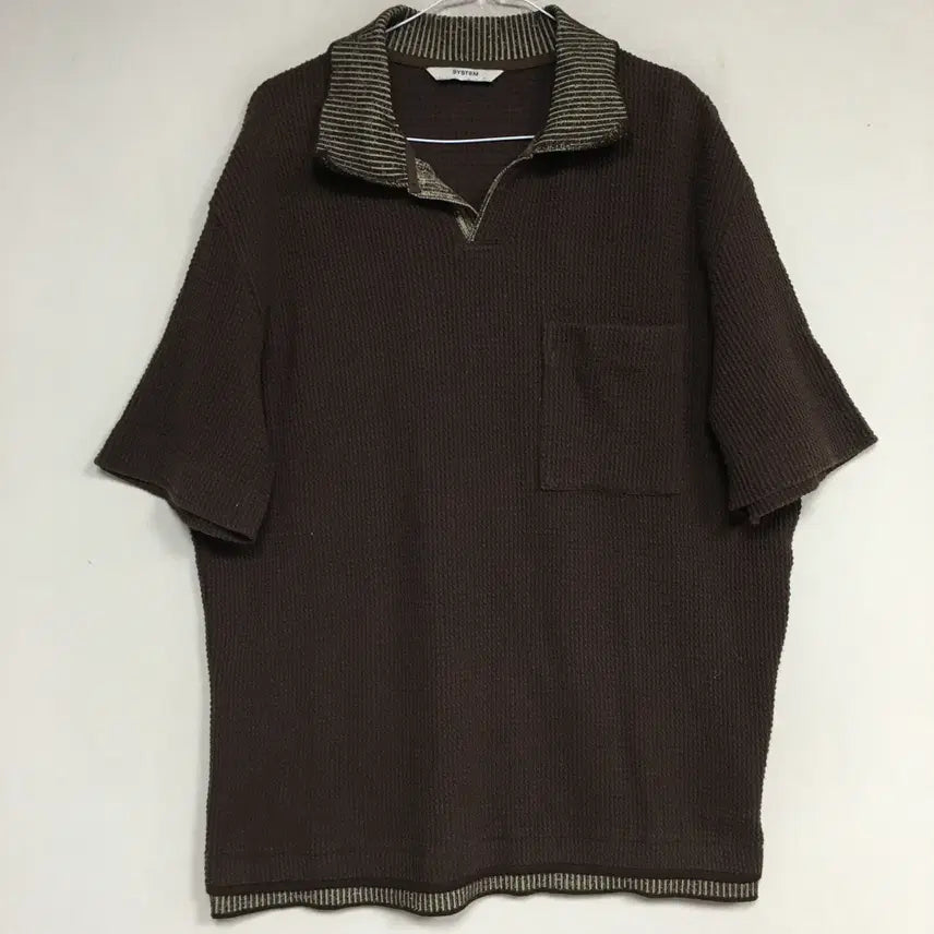 [BUNJANG] SYSTEM HOMME 23SS Waffle Knit Short Sleeve T-Shirt / 23 SYSTEM 시스템 옴므 와플 반팔 니트 95