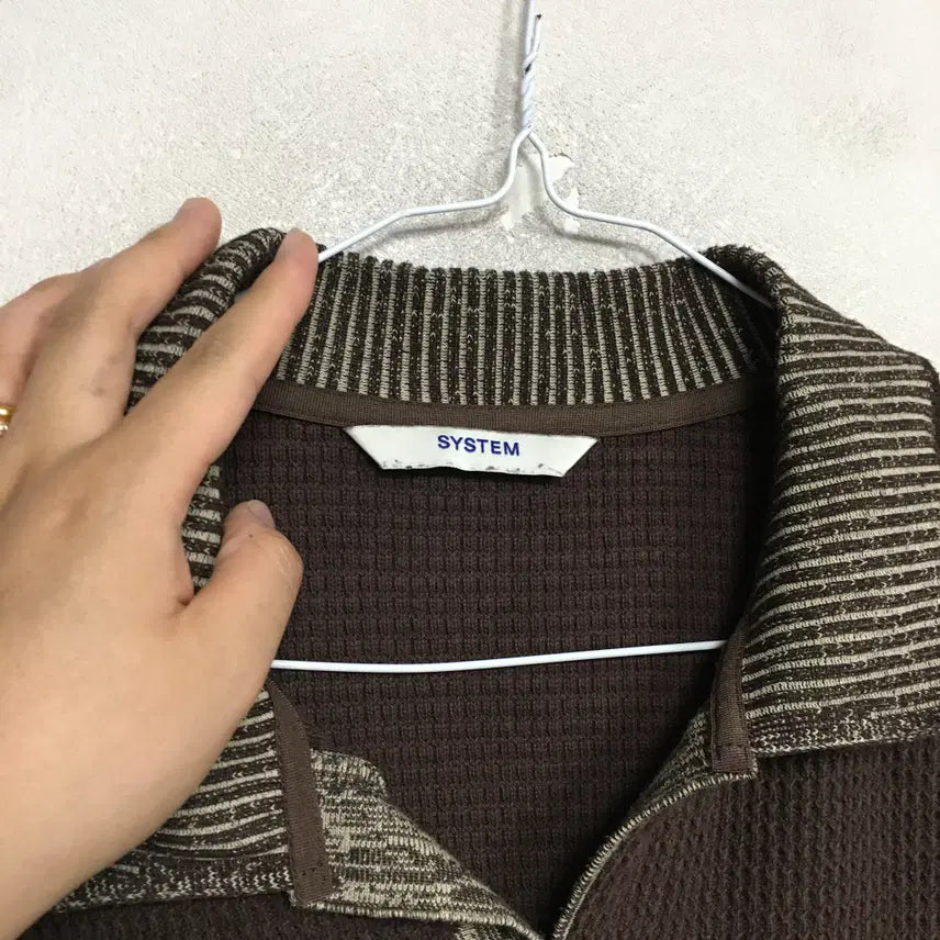 [BUNJANG] SYSTEM HOMME 23SS Waffle Knit Short Sleeve T-Shirt / 23 SYSTEM 시스템 옴므 와플 반팔 니트 95