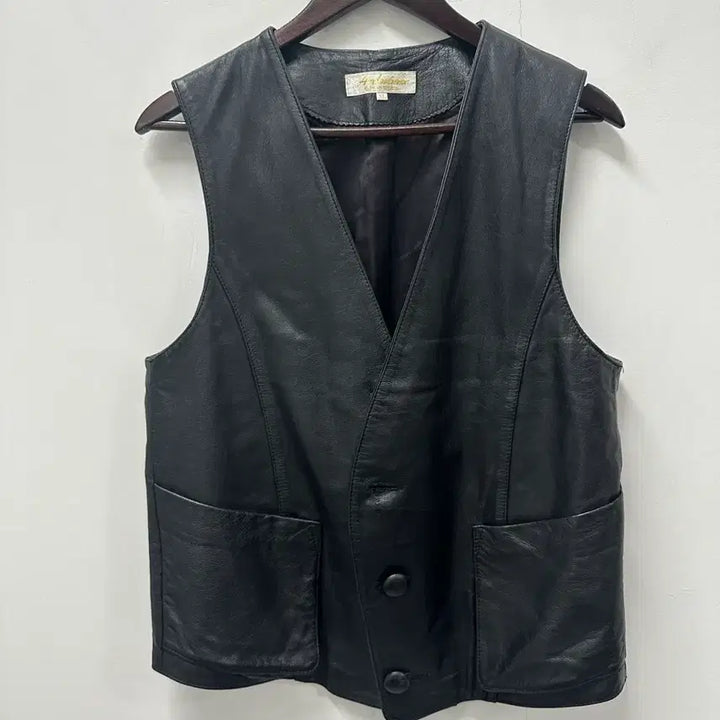 [BUNJANG] Arabia Vintage Black Leather Vest XL / [만원 아라비아빈티지]빈티지 소가죽 블랙 레더 조끼 XL
