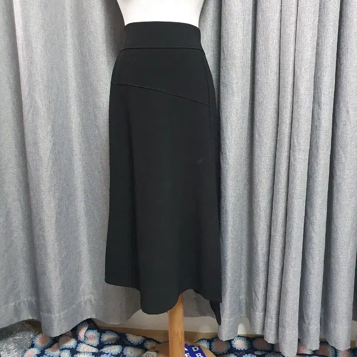 [BUNJANG] Spandex Black Long Skirt / 스판 블랙 롱스커트