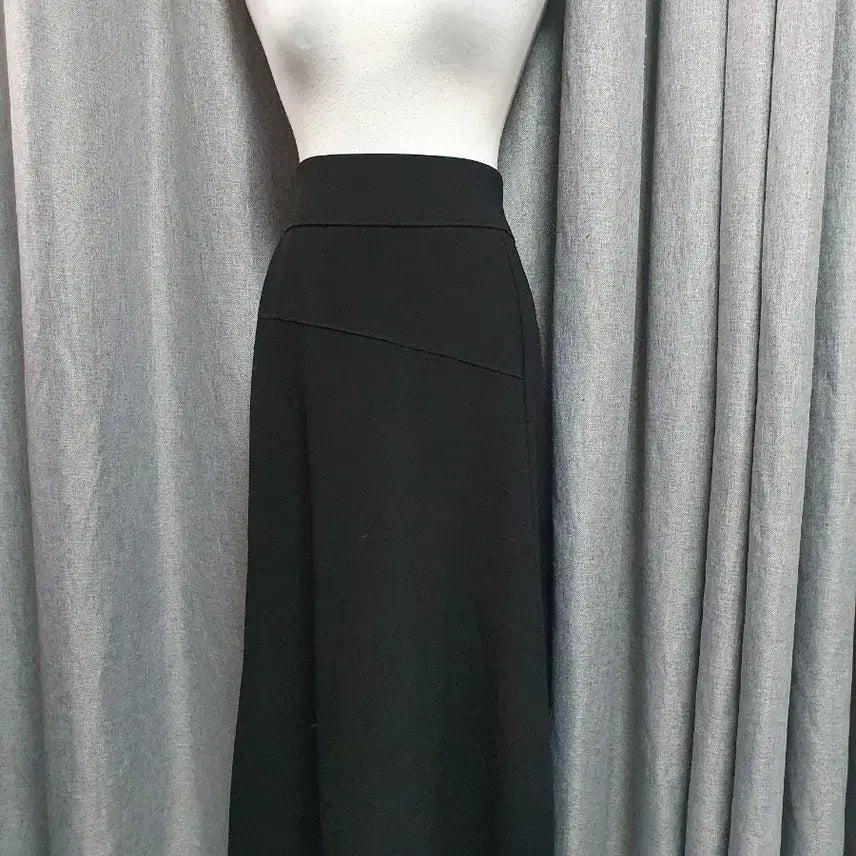 [BUNJANG] Spandex Black Long Skirt / 스판 블랙 롱스커트