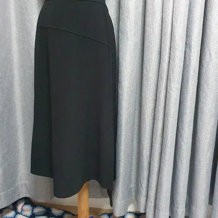 [BUNJANG] Spandex Black Long Skirt / 스판 블랙 롱스커트