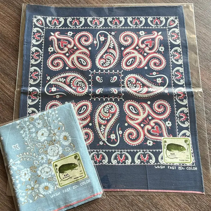 [BUNJANG] Kapital Fastcolor Selvage Bandana Paisley Scarf / [새상품] 캐피탈 fastcolor 셀비치반다나 삼보 페이즐리 15x15