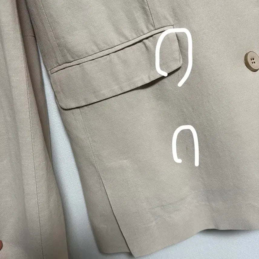 [BUNJANG] SYSTEM Linen Loose Fit Jacket Beige / 시스템 린넨 박시핏 자켓