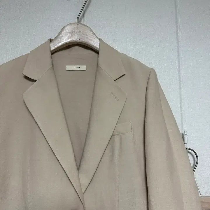 [BUNJANG] SYSTEM Linen Loose Fit Jacket Beige / 시스템 린넨 박시핏 자켓