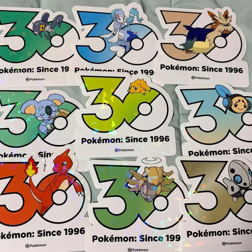 [BUNJANG] 30th Anniversary Pokemon Stickers / 30주년 포켓몬 스티커