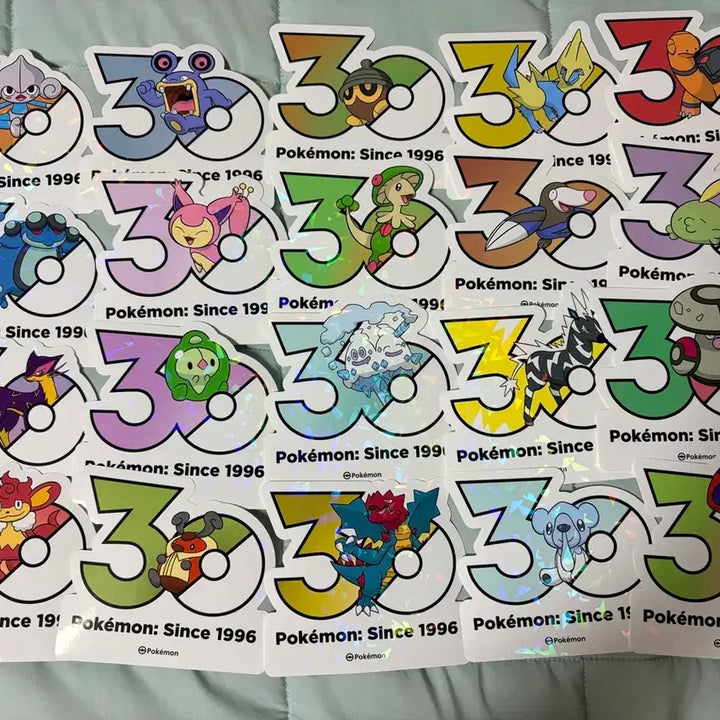 [BUNJANG] 30th Anniversary Pokemon Stickers / 30주년 포켓몬 스티커