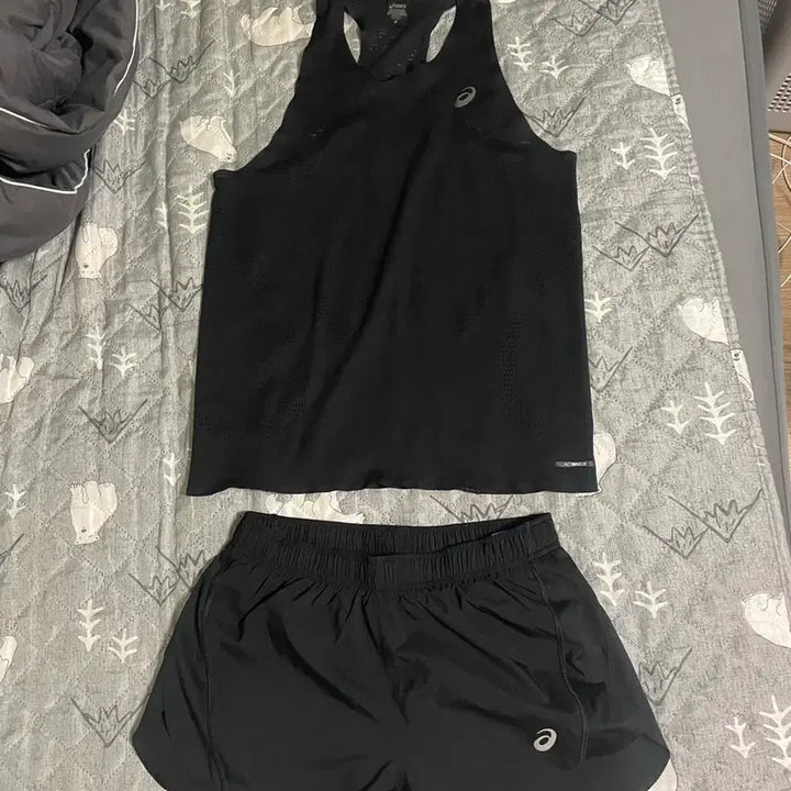 [BUNJANG] Asics Metarun Singlet M &amp; Split Shorts M / 아식스 메타런 싱글렛 M  스플릿 쇼츠 M