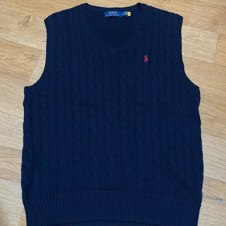[BUNJANG] Polo Ralph Lauren New Cable Knit Sweater Vest L / 폴로 신형 케이블니트 스웨터 베스트 L사이즈 (100-105사이즈)