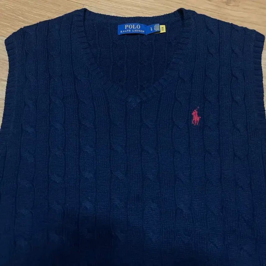 [BUNJANG] Polo Ralph Lauren New Cable Knit Sweater Vest L / 폴로 신형 케이블니트 스웨터 베스트 L사이즈 (100-105사이즈)