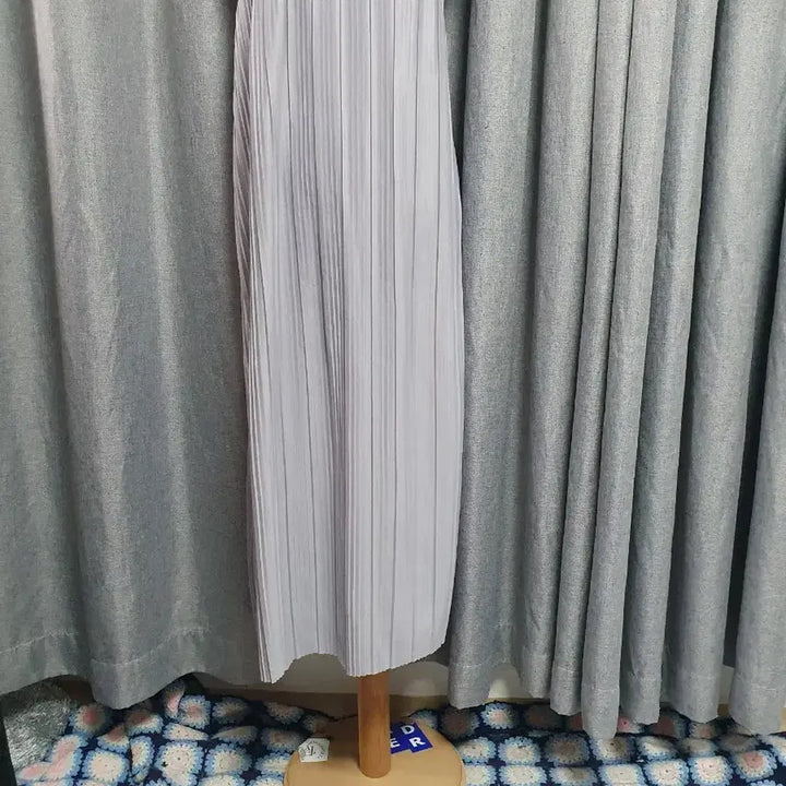 [BUNJANG] Lavender Pleated Sleeveless Dress / 라벤더 플리츠 슬리브리스원피스