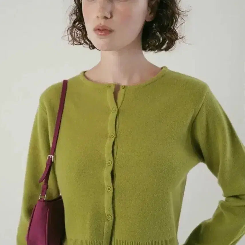 [BUNJANG] Without Summer Olive Cardigan / 위드아웃썸머 올리브 가디건